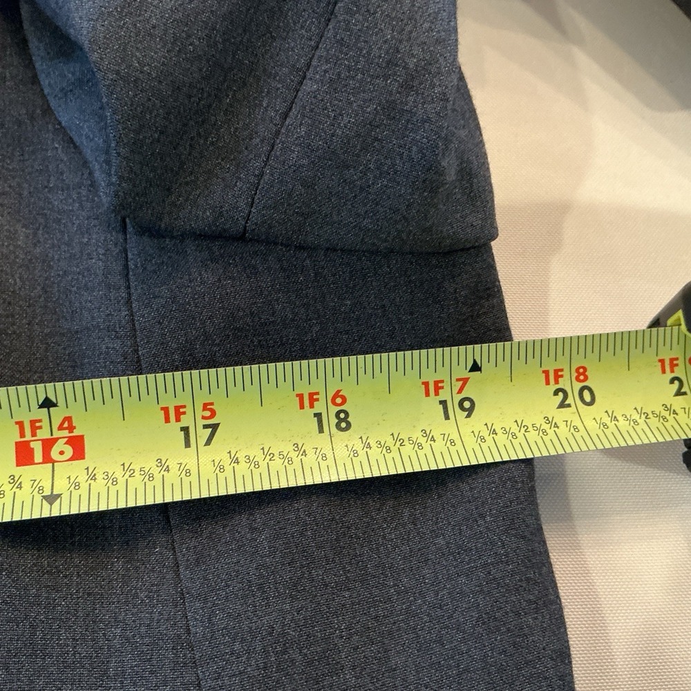 Calvin Klein Womens 12 Gray 2-Button Front Blazer Career Office Corporate Preppy - Picture 4 of 9